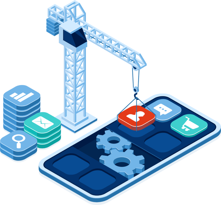 This is an image showing showing full stack development